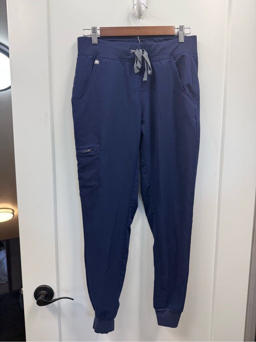 Figs Zamora Jogger Scrub Pant Navy Blue Drawstring Medical Women’s Small
